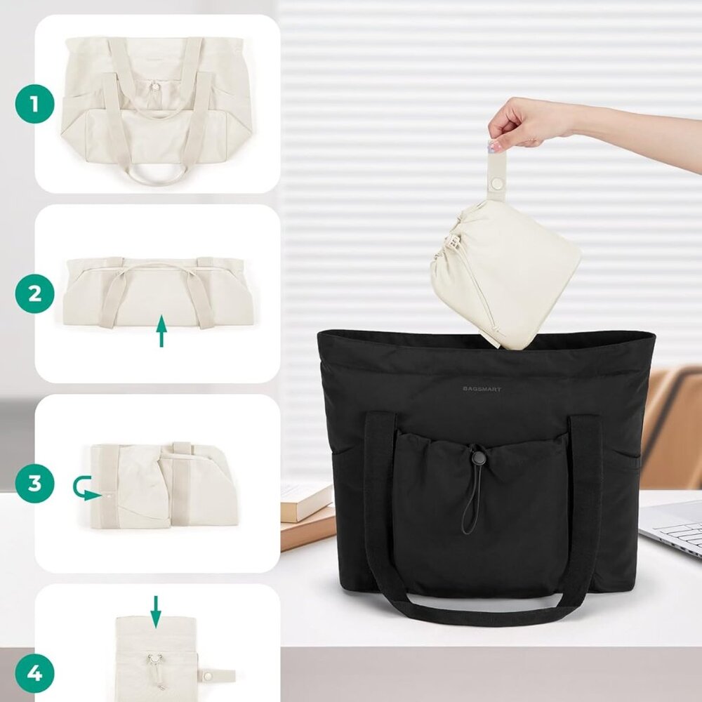 Foldable Tote Bag Polyester Lightweight Travel Wo… - image 4